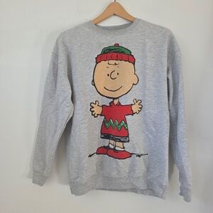 Women's Peanuts Charlie Brown Crewneck Sweatshirt - Medium